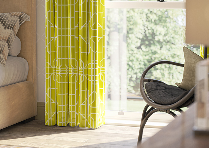 Bamboo Brights, Chartreuse - Made To Measure Curtains - Image 5